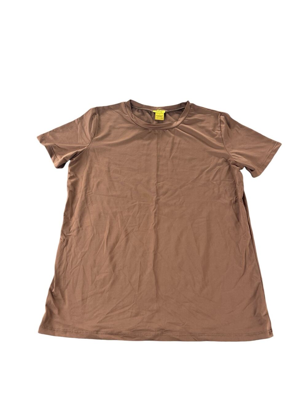 Daisy Tan Brown Short Sleeve Crew Neck T-Shirt Women's Size Medium